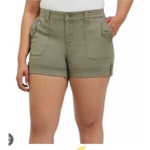 Torrid Olive Green 3.5 Inch Military Stretch Twill Mid-rise Shorts Plus Size 18